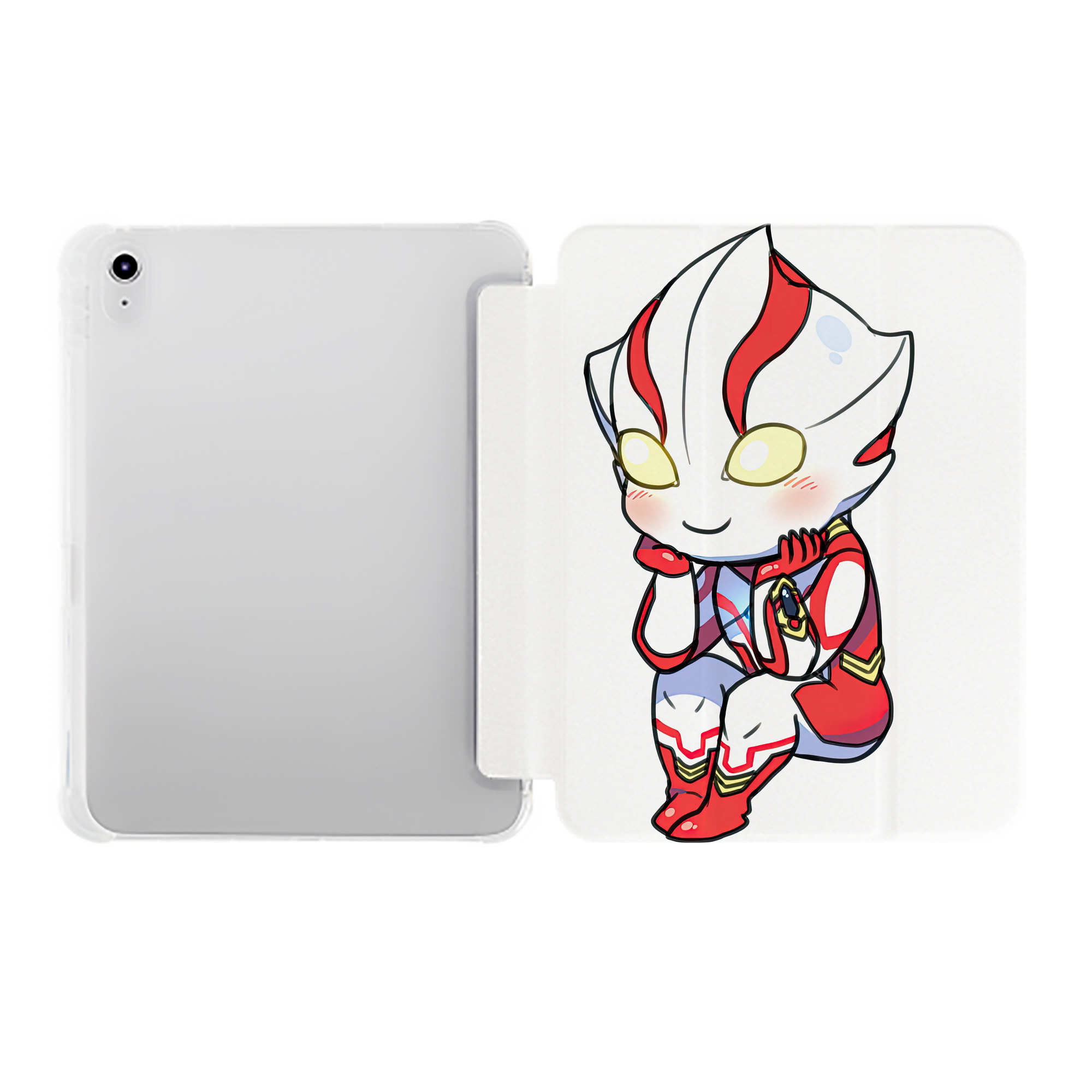 （画像用） ウルトラマン Ultraman IPad ケース ペン収納付き 三つ折りスタンド PUレザー×シリコン 対応機種9.5/10.5/10.9インチ